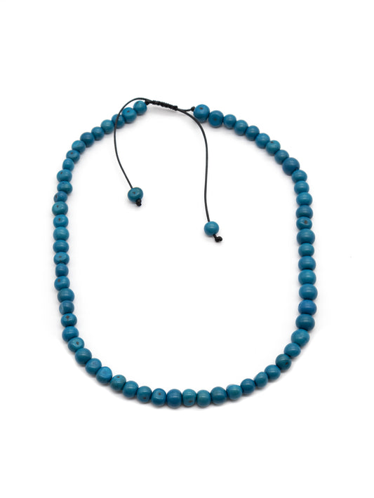 Halskette Azai blau - aus den Azai Palmensamen von La Tagua