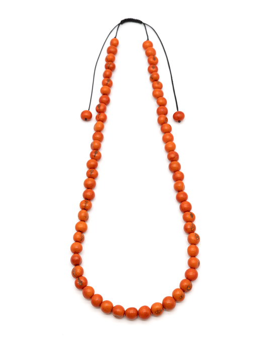 Halskette Azai Orange - aus den Azai Palmensamen von La Tagua