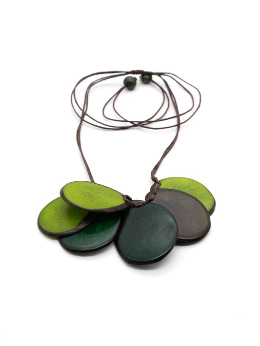 Halskette Celeste grün - La Tagua Nuss