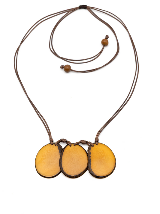 Halskette Celi Beige - La Tagua Nuss