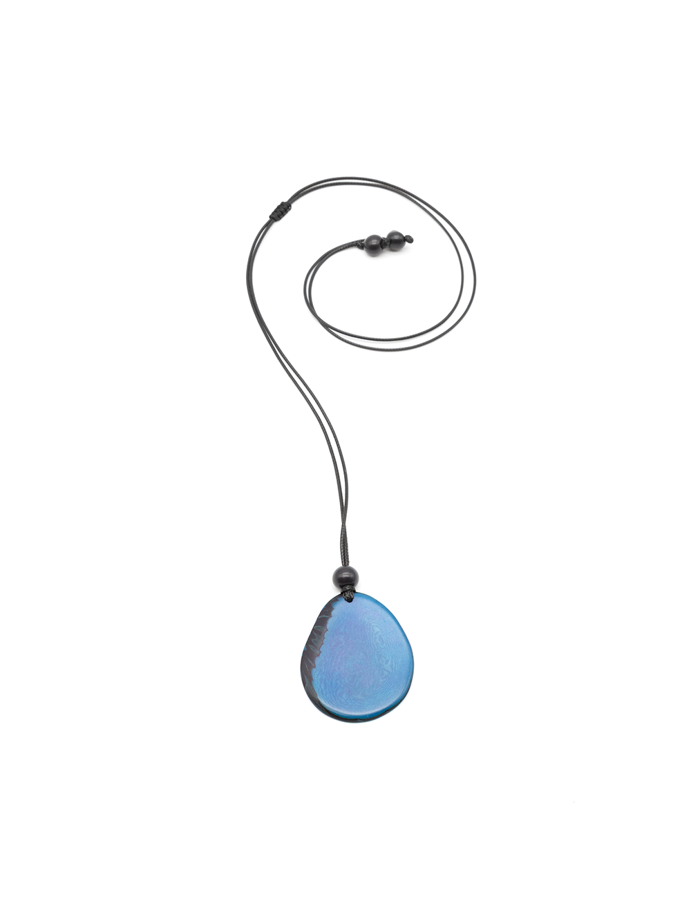 Collar Laura azul - Nuez de Tagua