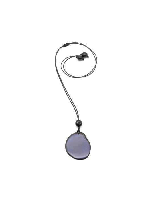 Necklace Laura dark blue - Tagua Nut