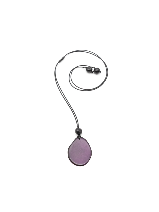 Necklace Laura purple - La Tagua Nut