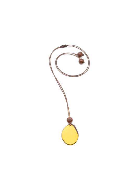 Necklace Laura yellow - La Tagua Nut
