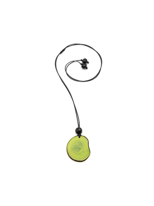 Necklace Laura apple green - La Tagua Nut