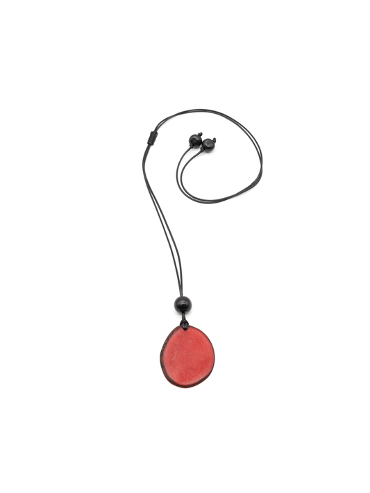 Necklace Laurate red - La Tagua Nut