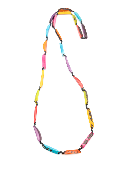 Halskette Astrid Bunt - La Tagua Nuss
