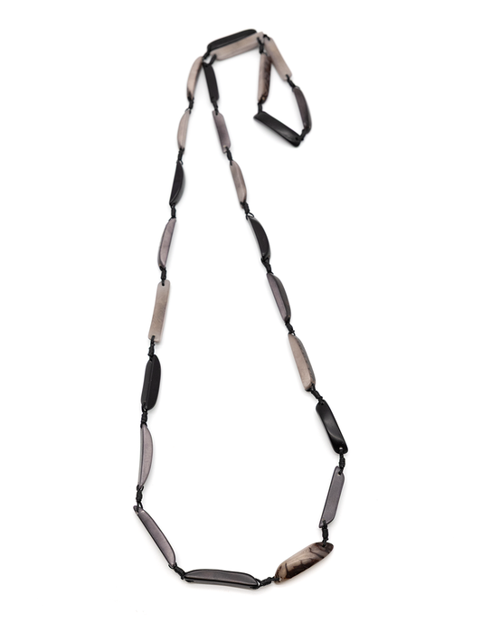 Halskette Astrid Grau - La Tagua Nuss