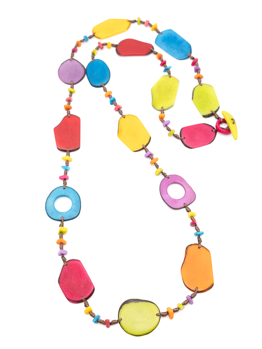 Halskette Reina Bunt - La Tagua Nuss
