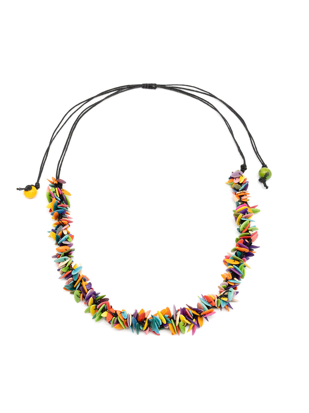 Necklace Trenza colorful - Melon seeds - La Tagua