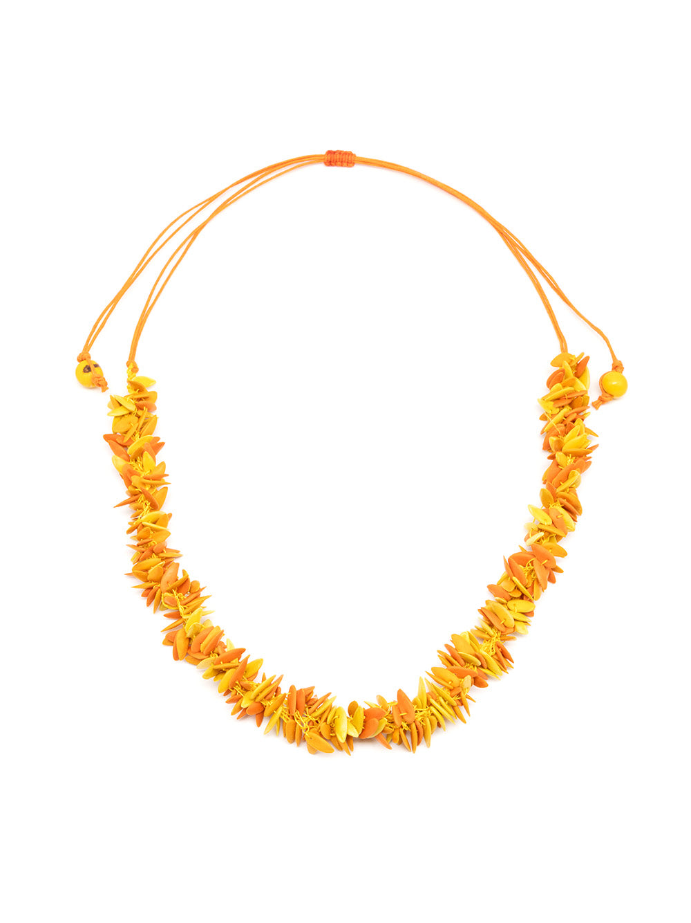 Halskette Trenza gelb - Melonenkerne - La Tagua