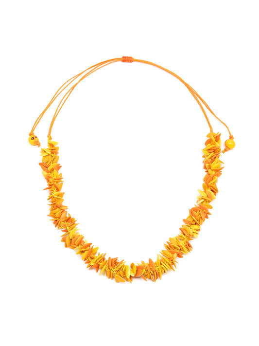 Halskette Trenza gelb - Melonenkerne - La Tagua