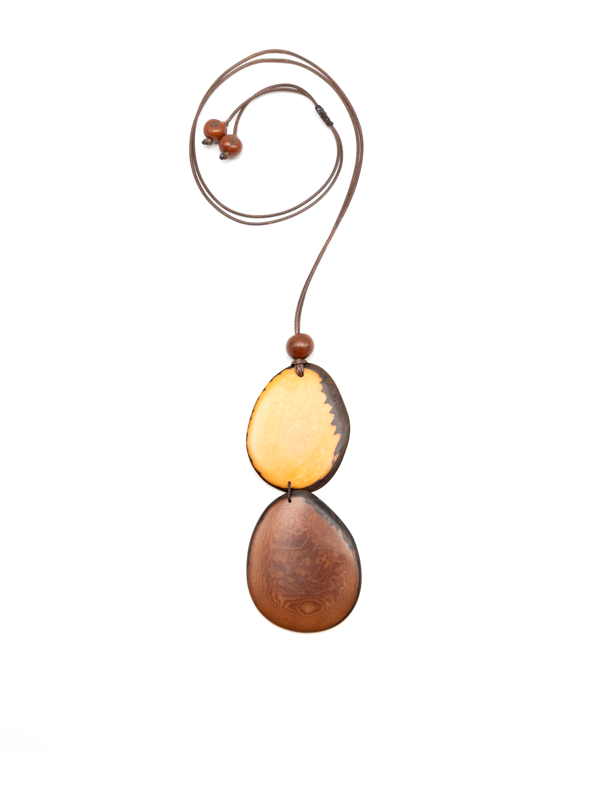 Halskette Kira Beige/Braun - La Tagua Nuss