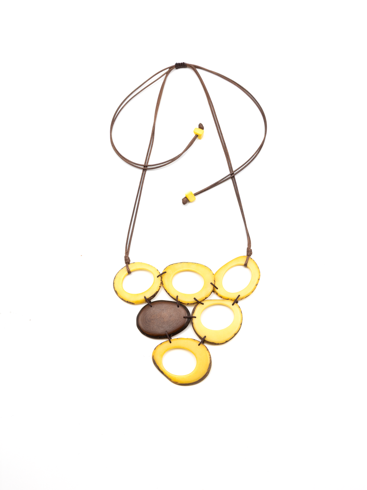 Halskette Claude Beige/Braun - La Tagua Nuss