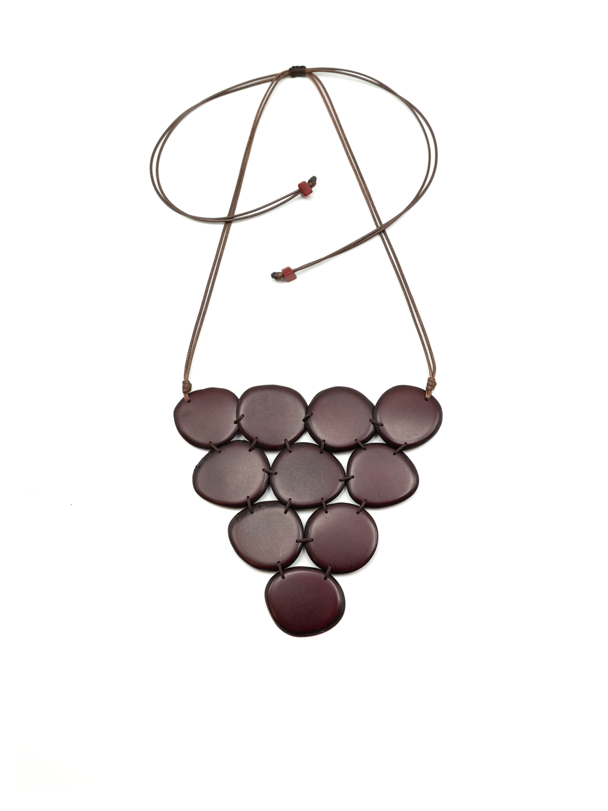 Halskette Claudia Bordeaux - La Tagua Nuss