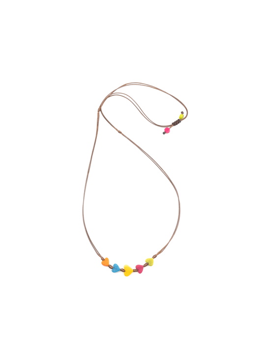 Halskette Corazones Bunt - La Tagua Nuss