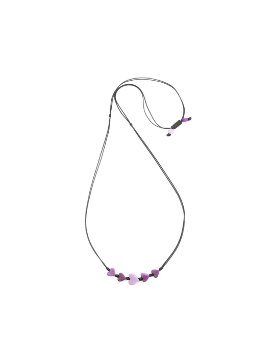 Halskette Corazones Lila - La Tagua Nuss