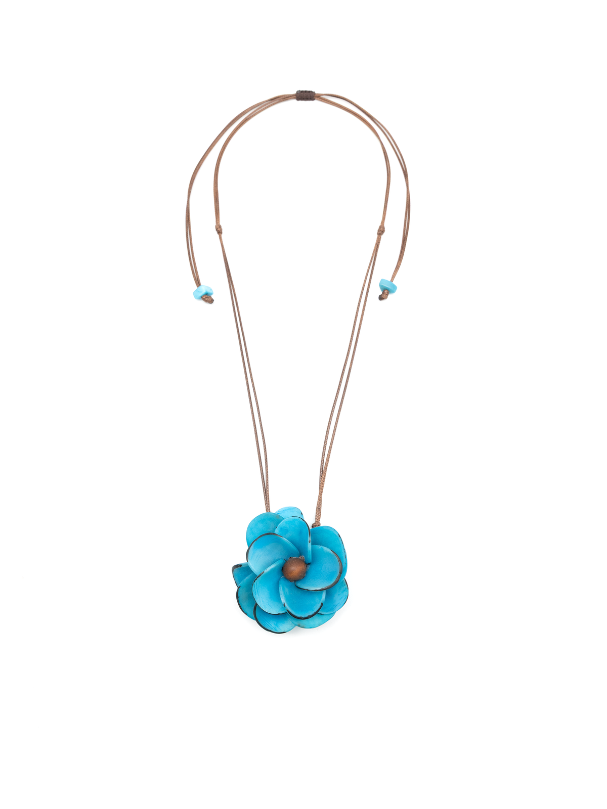 Collar rosa azul - La Tagua Nuss