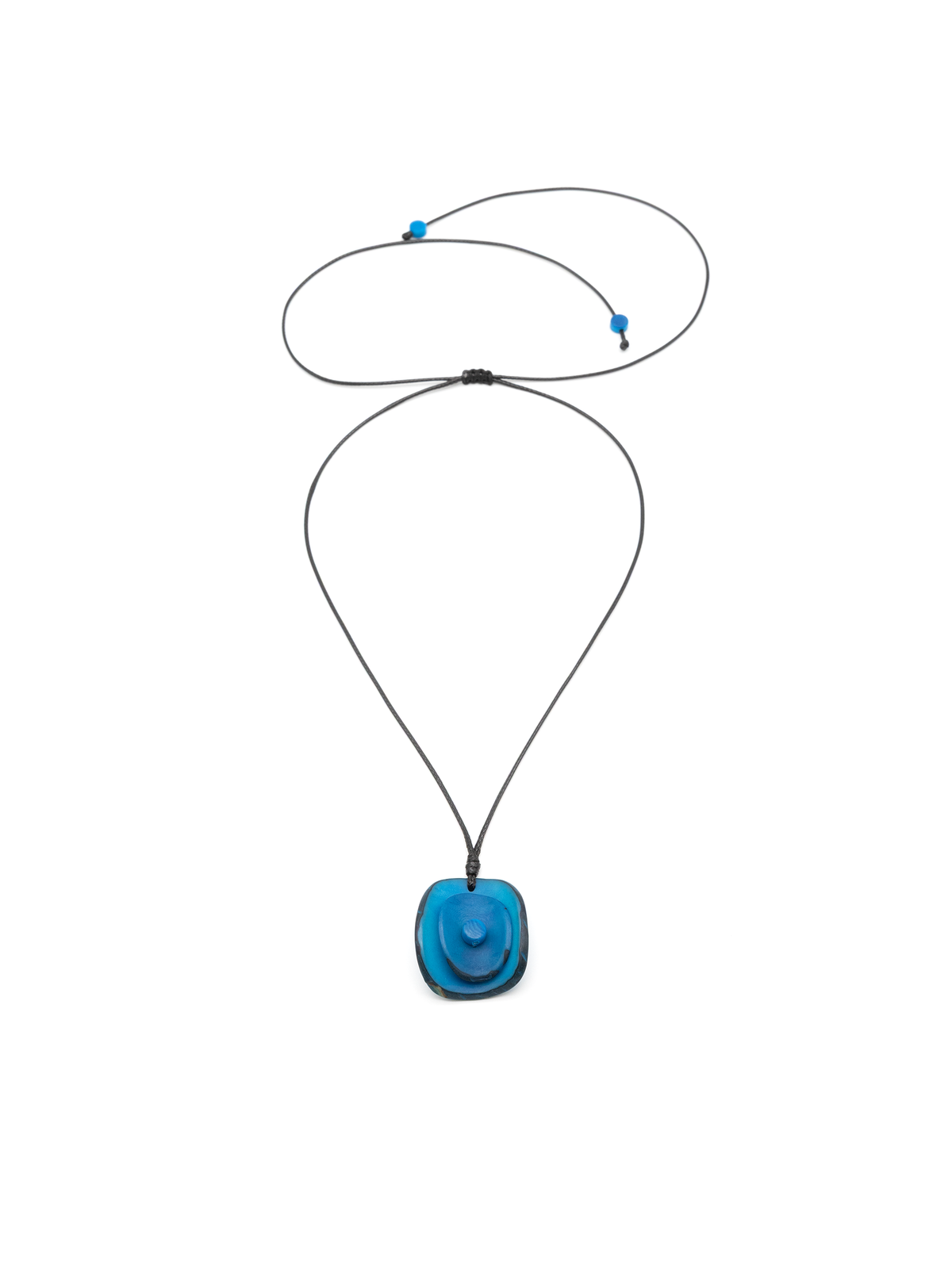 Halskette Zaina Blau - La Tagua Nuss