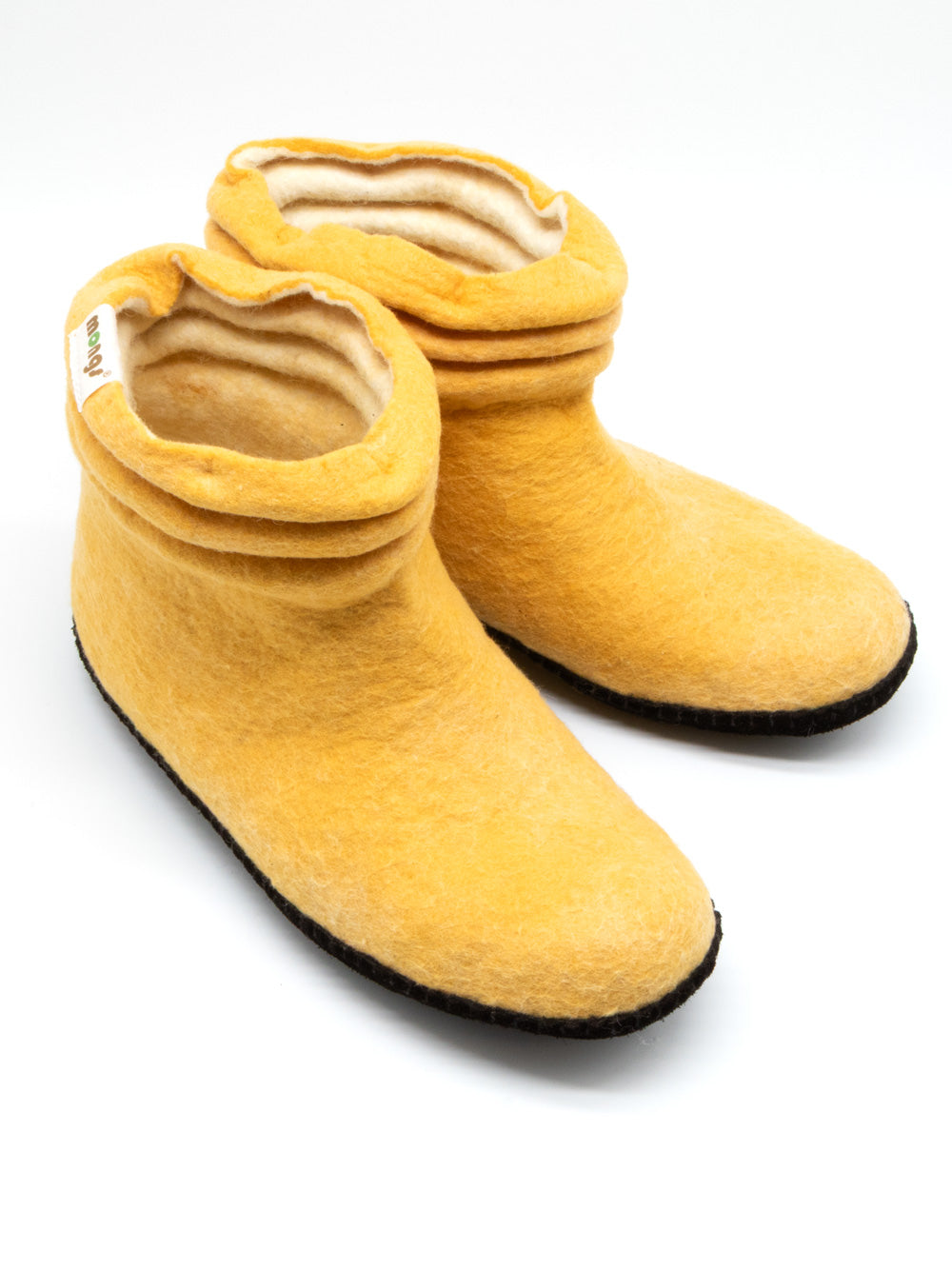 mongs gelbe Damen Hausschuhe aus Merinowolle – für warme trockene Füße