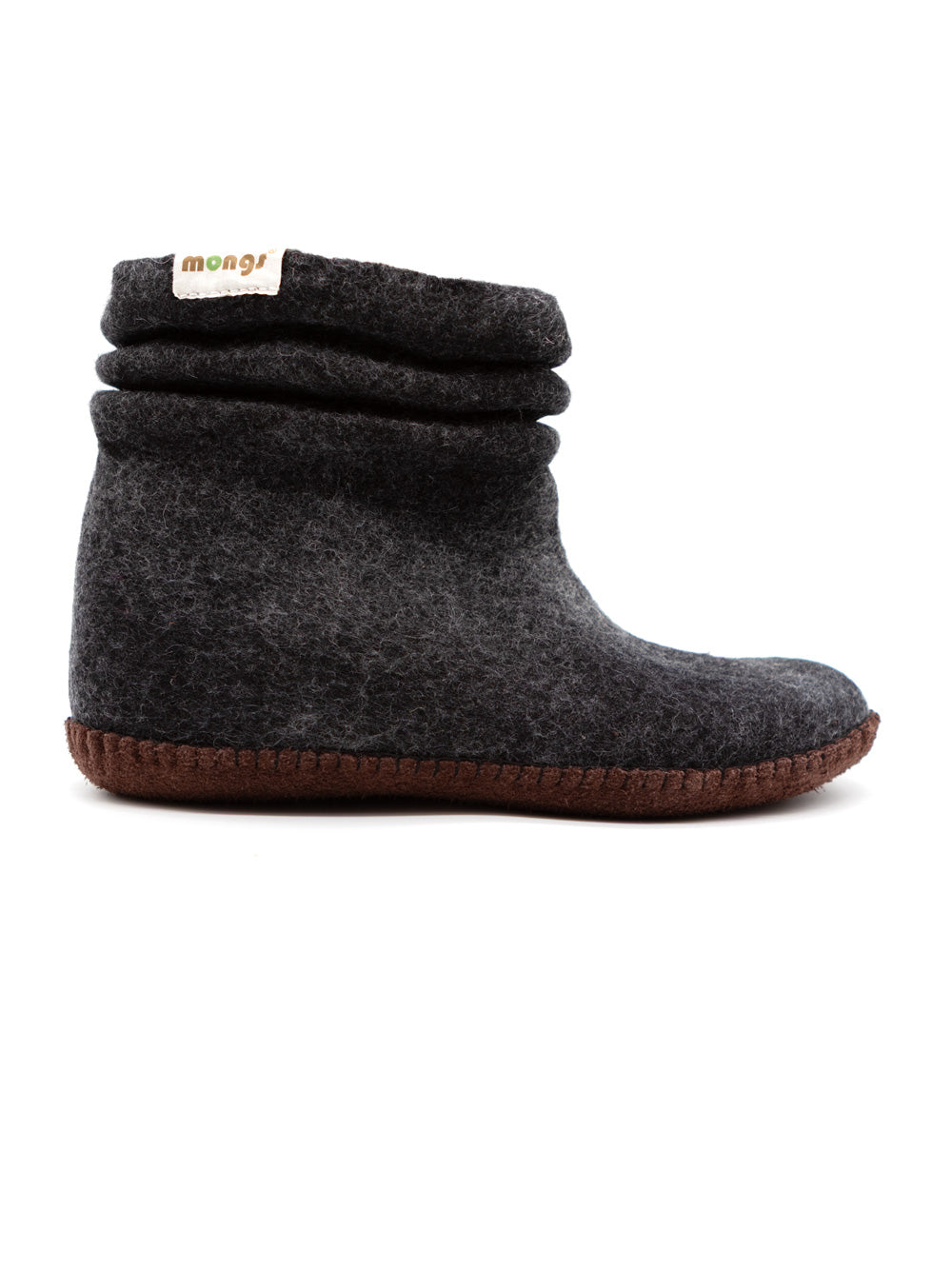 Schwarze Damen Hausschuhe Merinowolle – fair produziert in der Mongolei