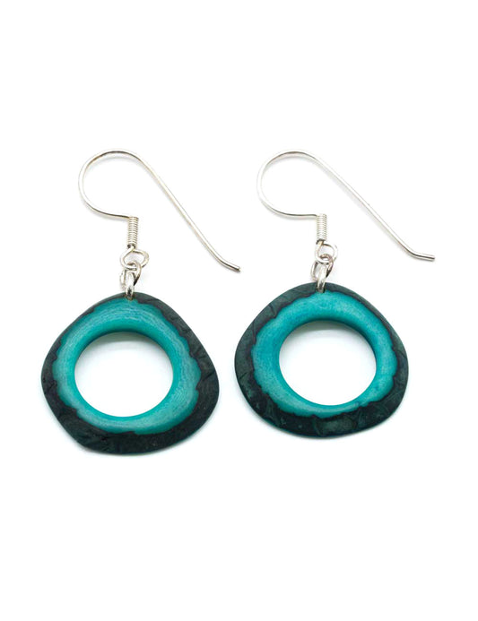 Earrings Doniret orange - LaTagua nut earrings silver