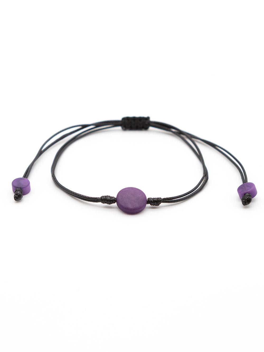 Armband Topu lila - La Tagua Nuss