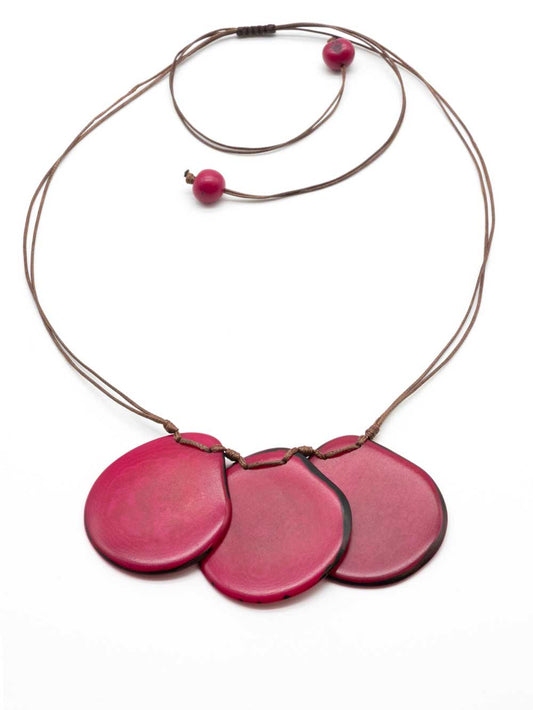 Halskette Celi pink - La Tagua Nuss