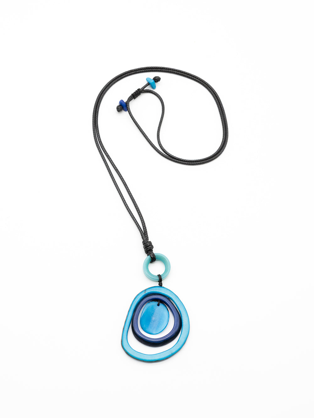 Halskette Ana Türkis / Blau - La Tagua Nuss