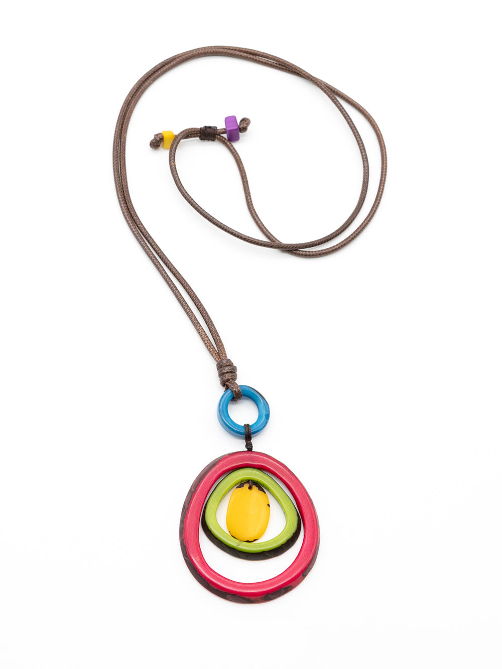 Halskette Ana Bunt - La Tagua Nuss