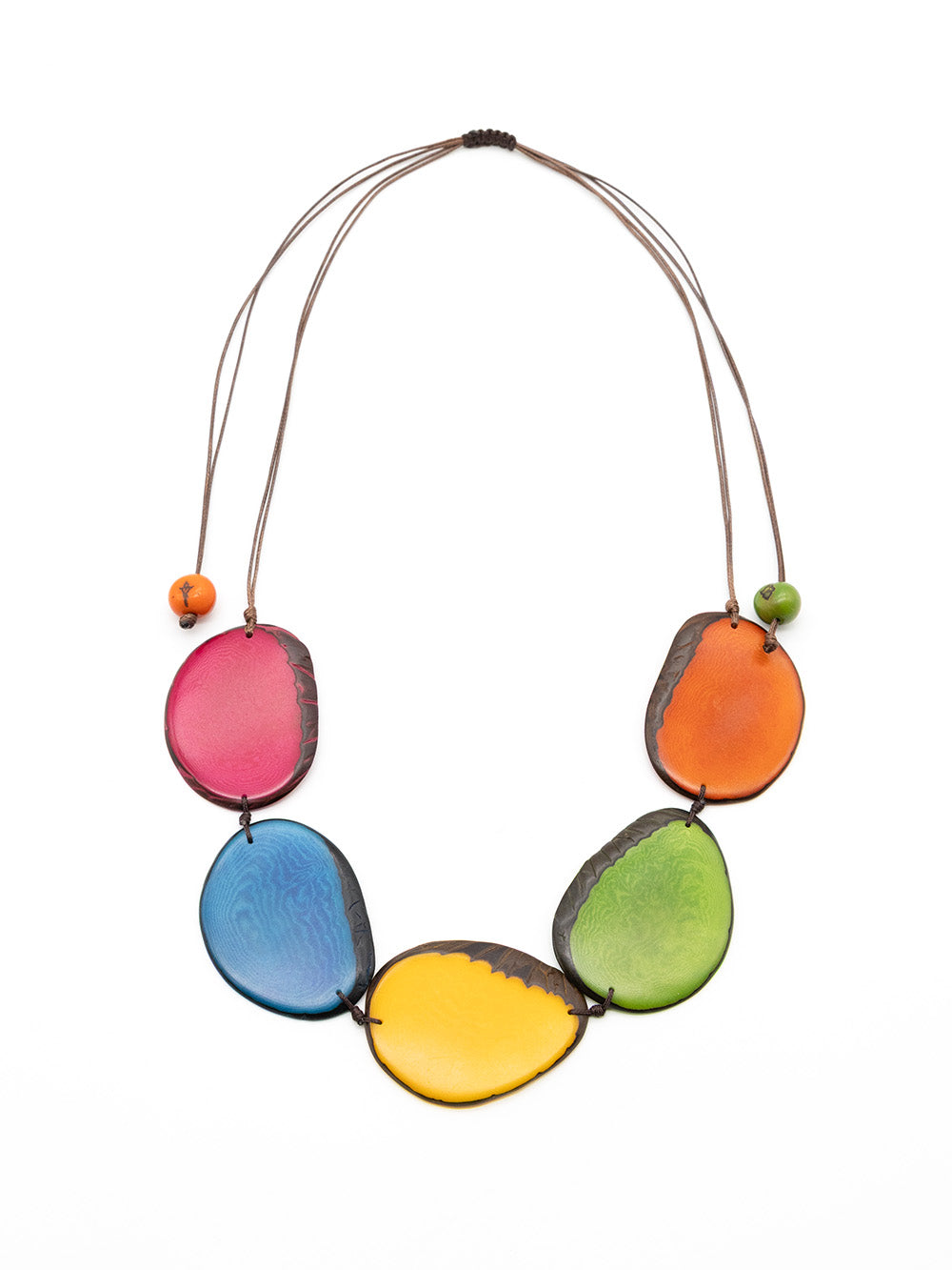 Halskette Carmen bunt - La Tagua Nuss