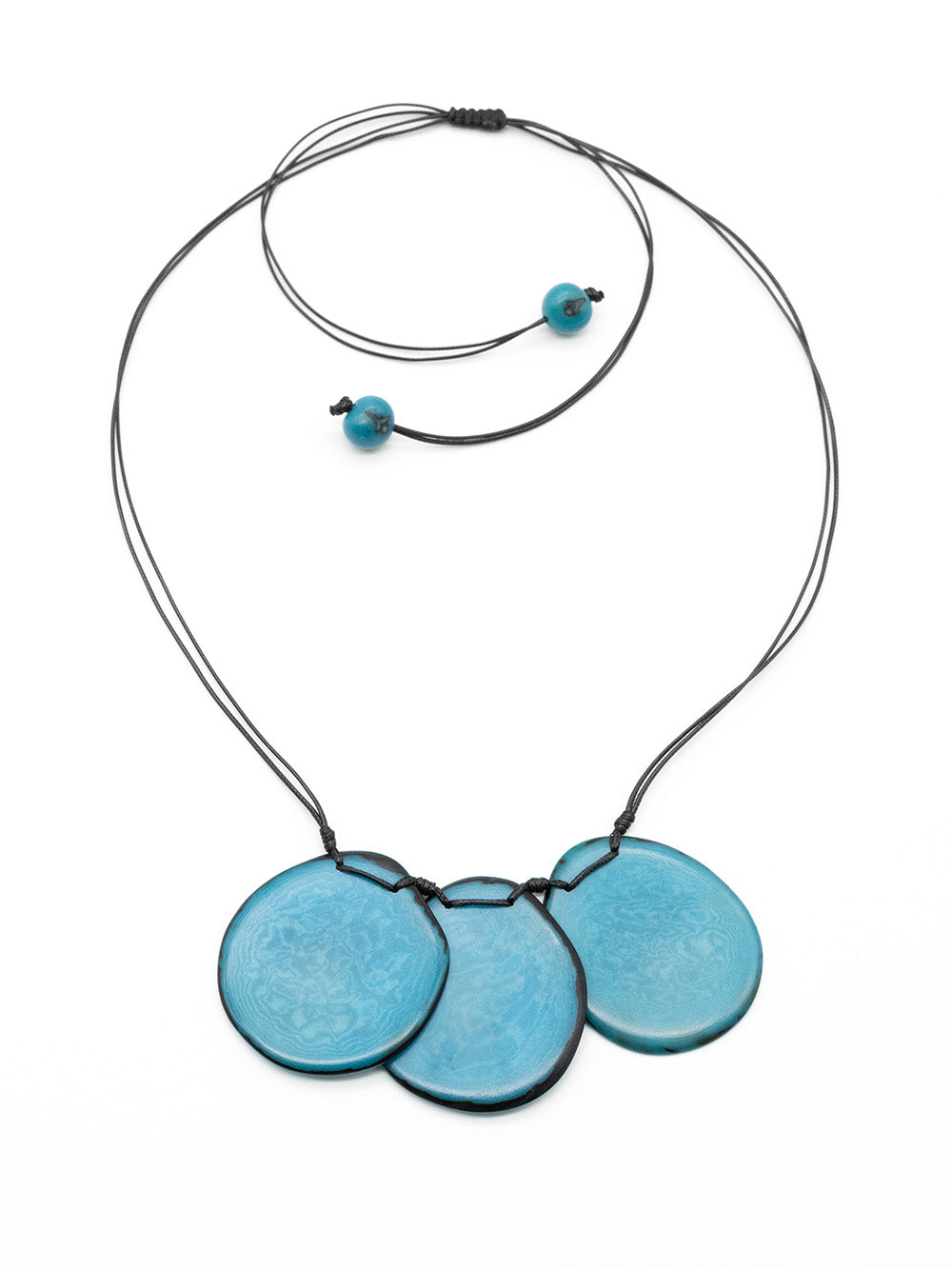 Halskette Celi türkis - La Tagua Nuss