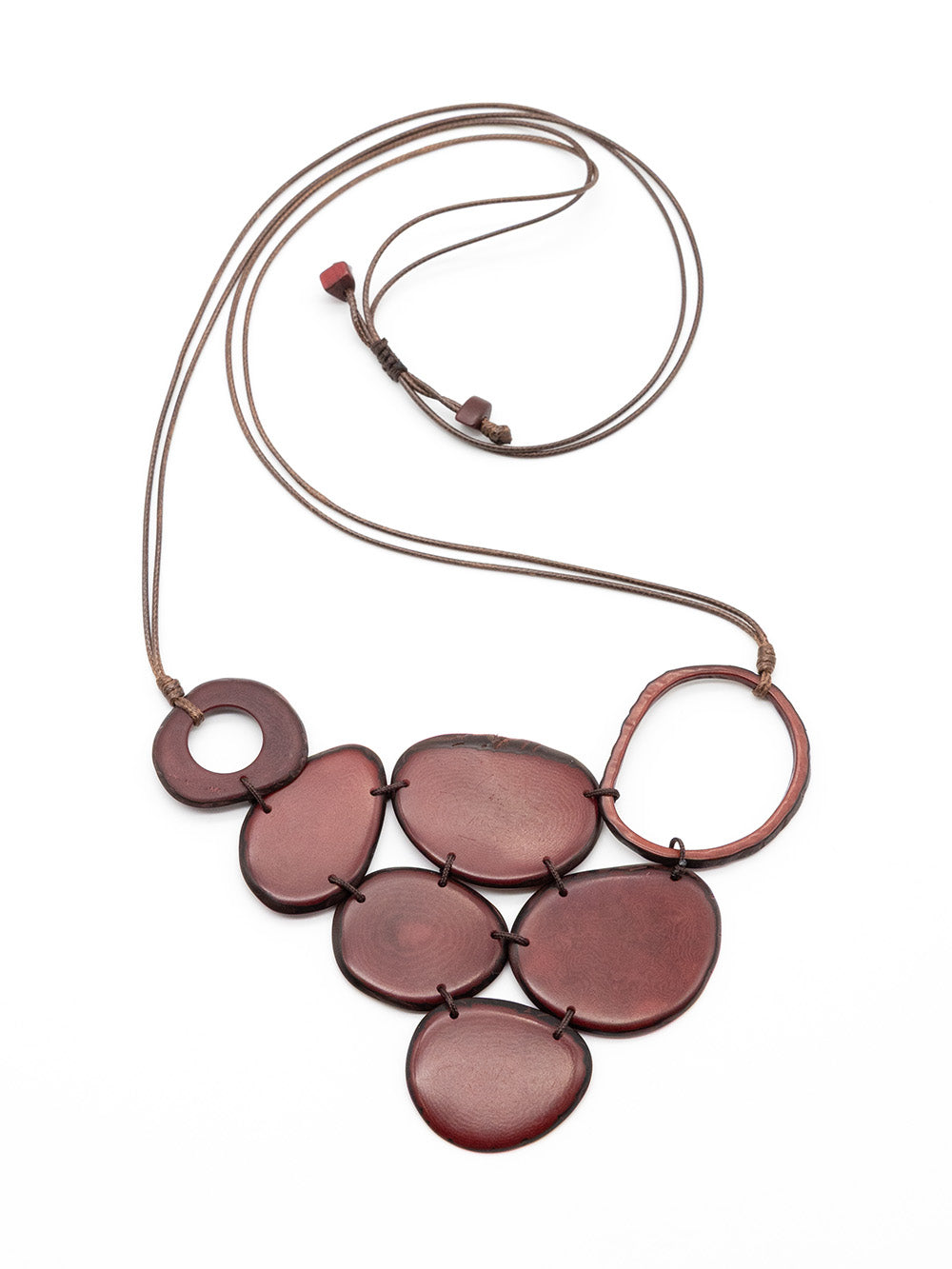 Halskette Clau Bordeaux - La Tagua Nuss