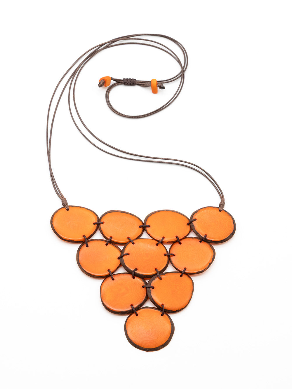 Halskette Claudia orange - La Tagua Nuss