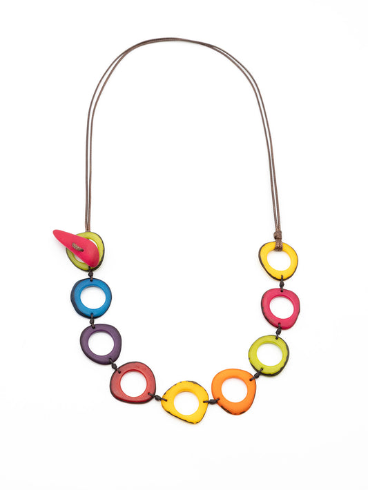 Halskette Dani Bunt - La Tagua Nuss