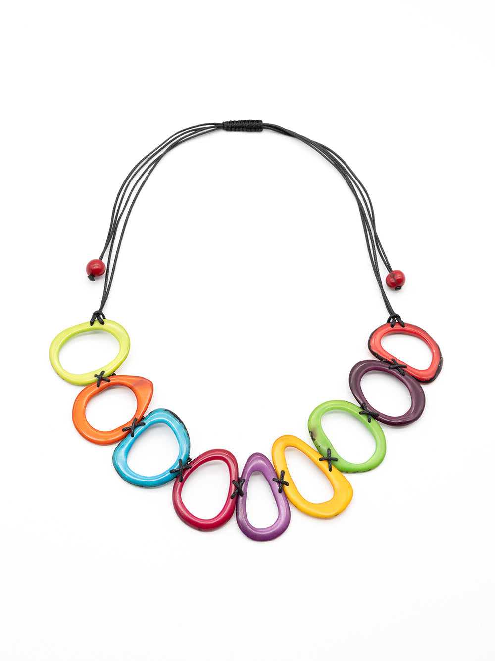 Halskette Doni Bunt- La Tagua Nuss