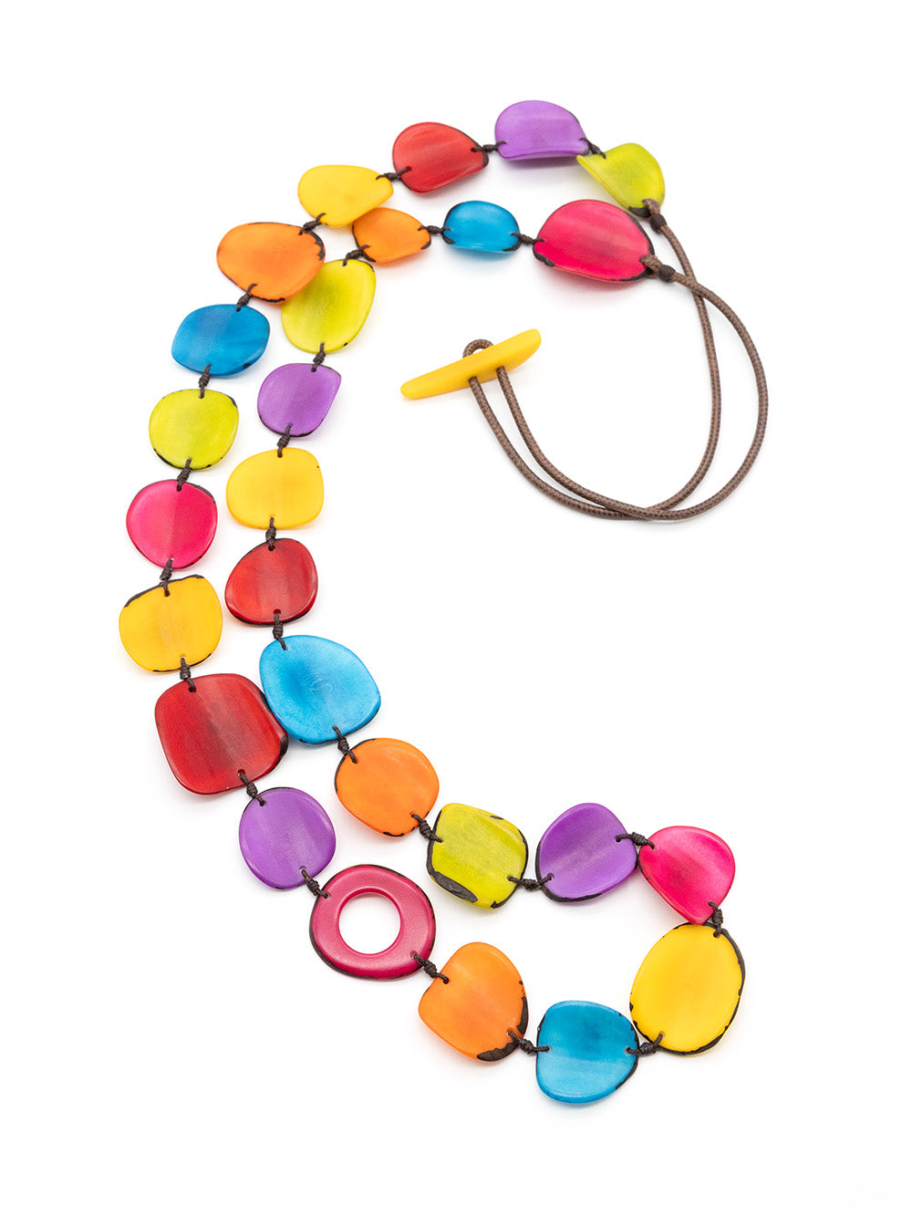 Halskette Gabi bunt - La Tagua Nuss