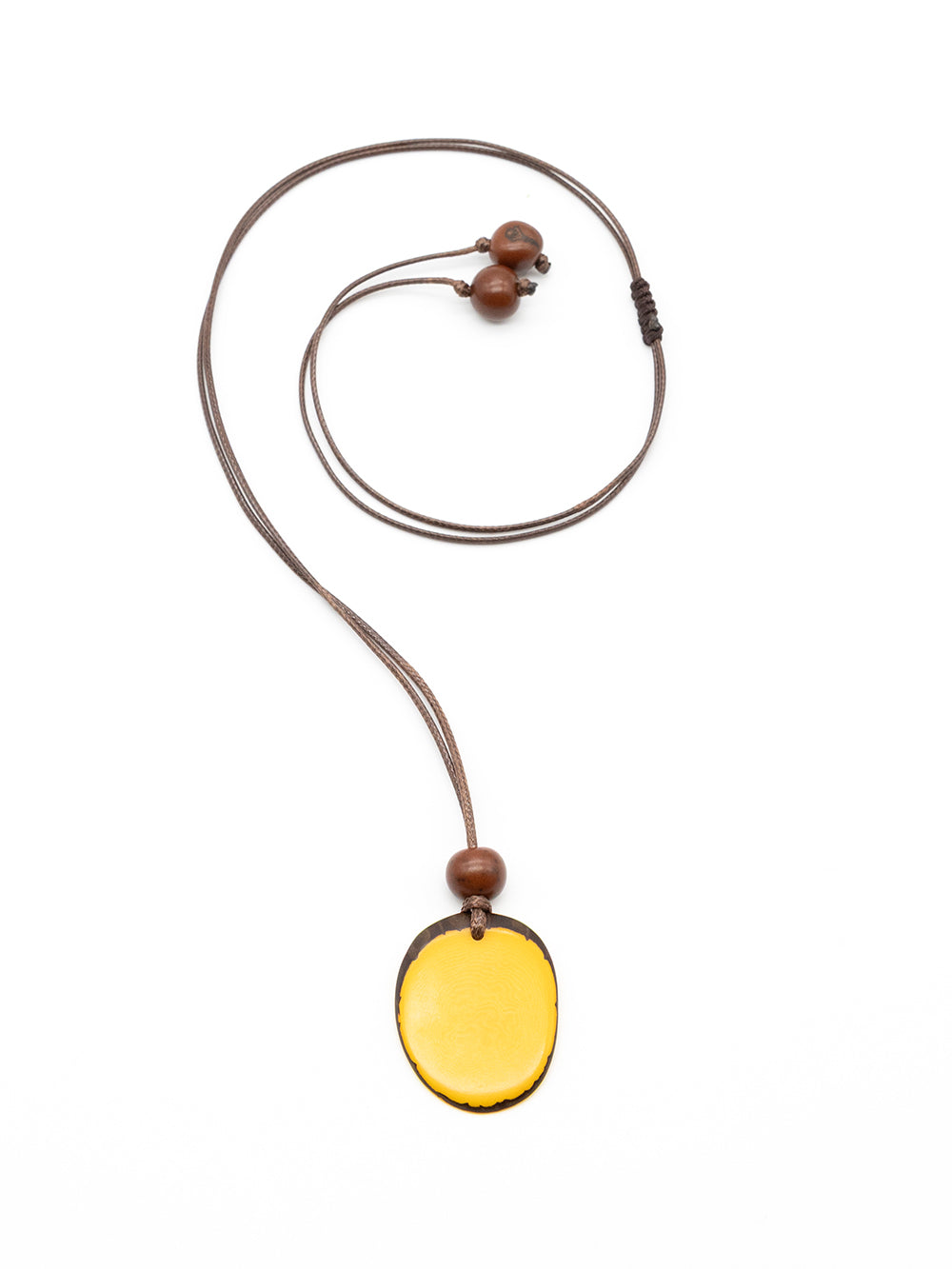 Halskette Laura gelb - La Tagua Nuss