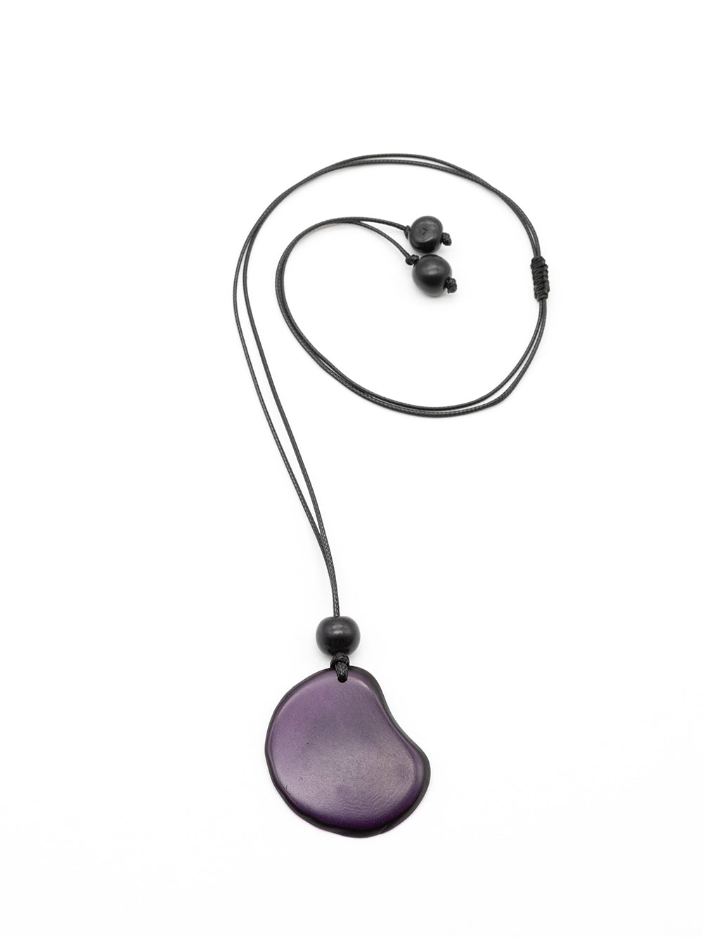 Halskette Laura lila - La Tagua Nuss