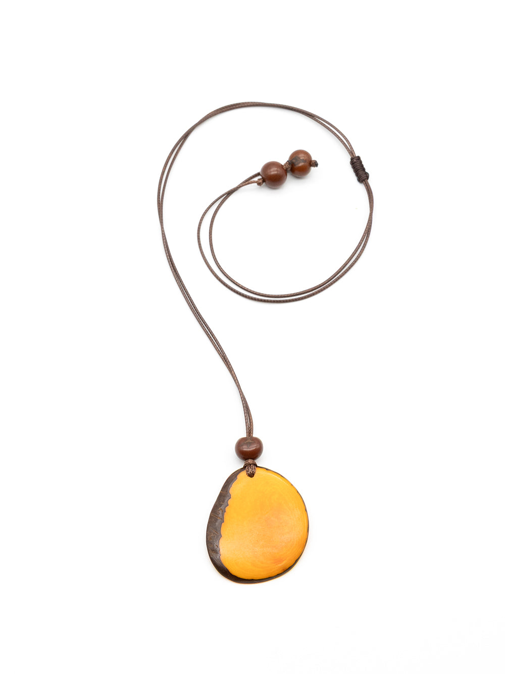 Halskette Laura orange - La Tagua Nuss