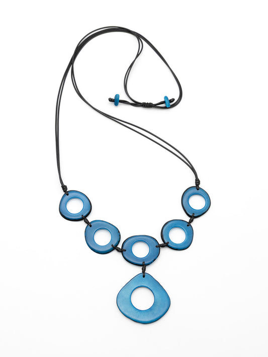 Halskette Lucia Blau - La Tagua Nuss