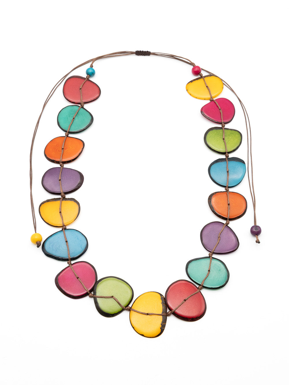 Halskette Mirna Bunt - La Tagua Nuss