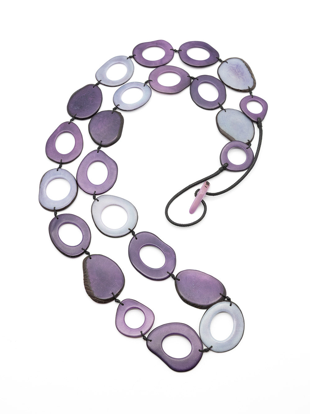 Halskette Nina lila - La Tagua Nuss