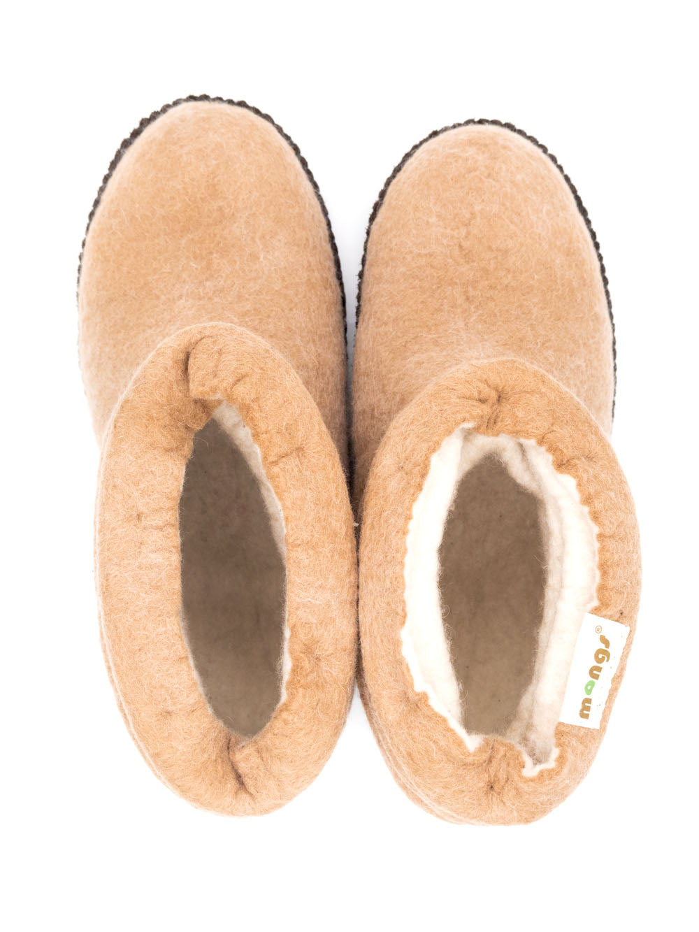 Lady Mongs black - women's felt slippers