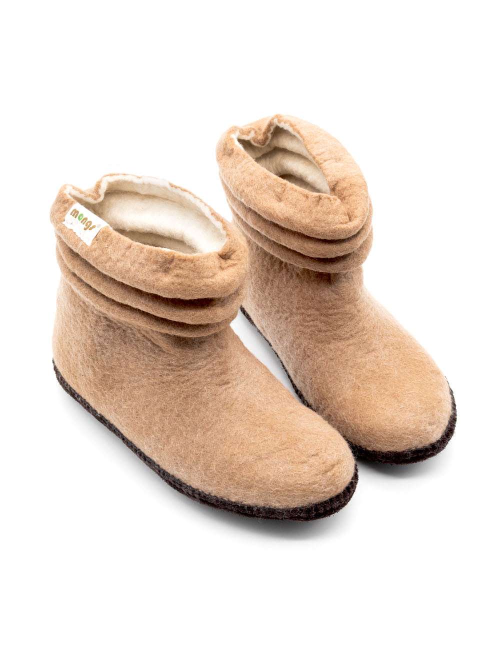 Lady Mongs black - women's felt slippers