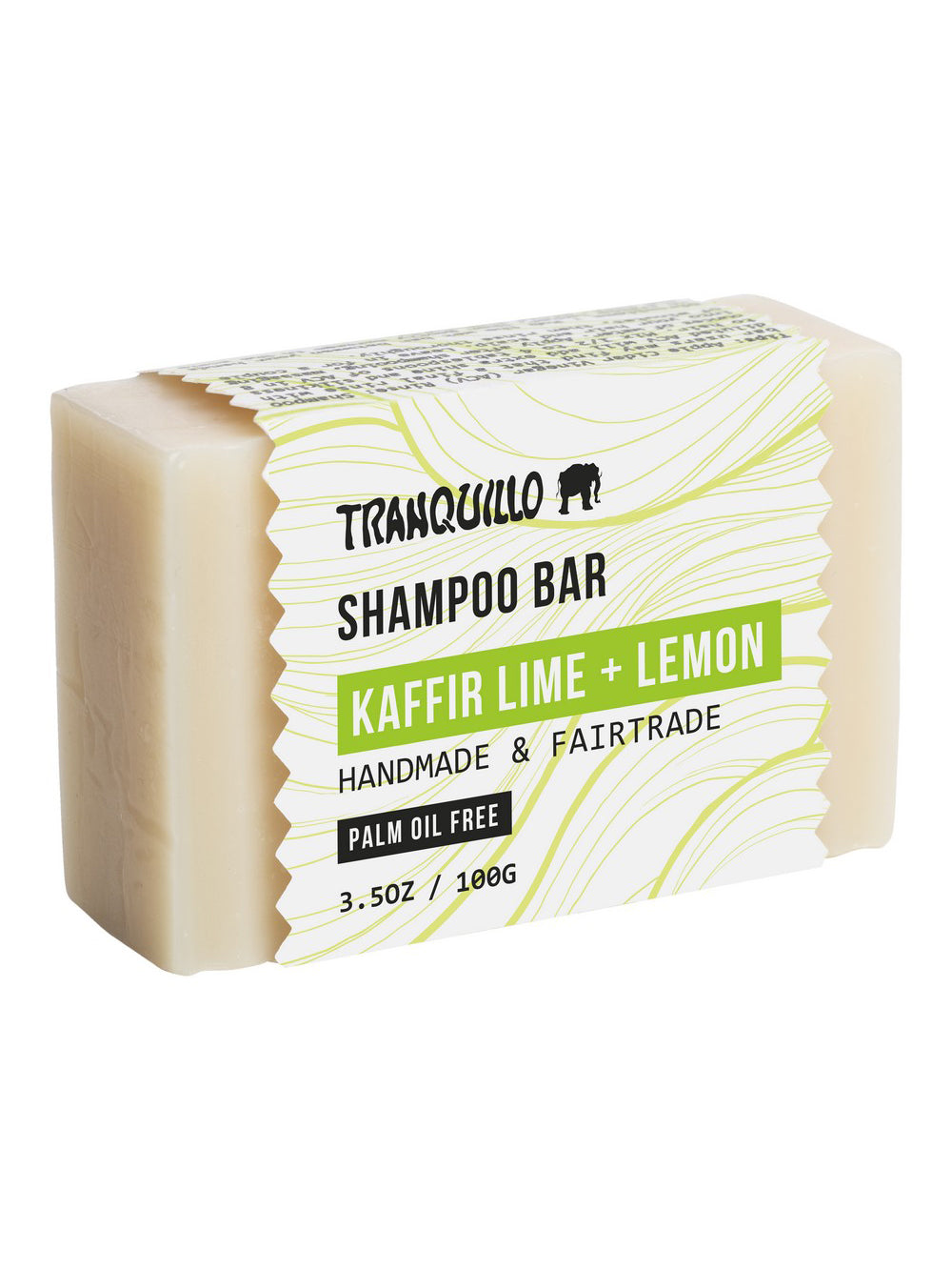 barre de shampoing végétalienne - combava/citron