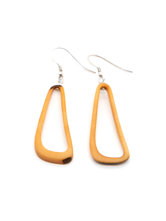 Earrings Celiret natural - LaTagua nut silver