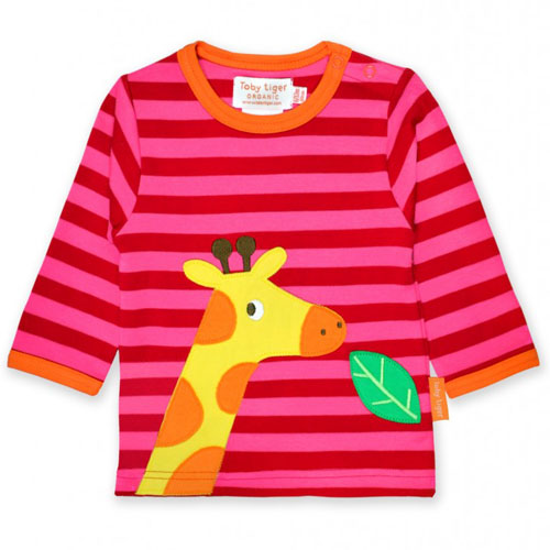 Chemise à manches longues pour enfants girafe