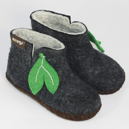 Baby Mongs black - children's slippers